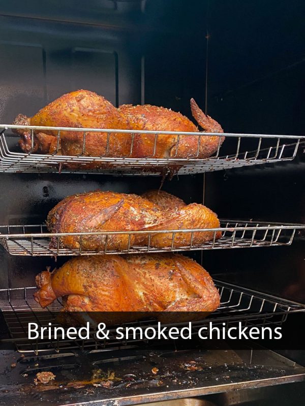 Brined and smoked chickens Grill Hunters